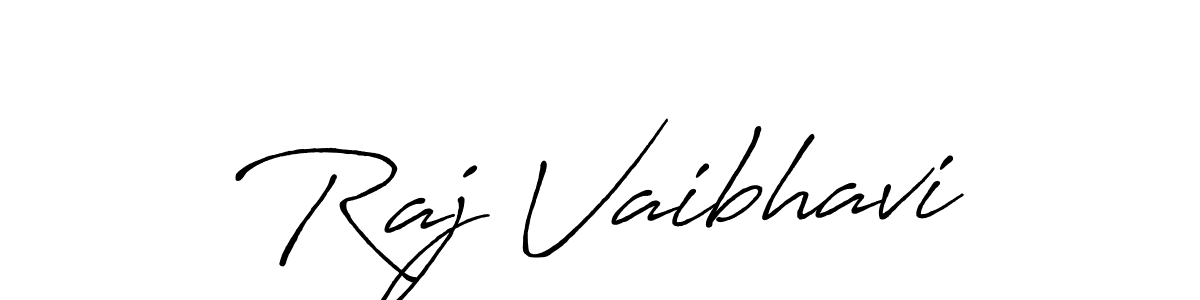 Also we have Raj Vaibhavi name is the best signature style. Create professional handwritten signature collection using Antro_Vectra_Bolder autograph style. Raj Vaibhavi signature style 7 images and pictures png