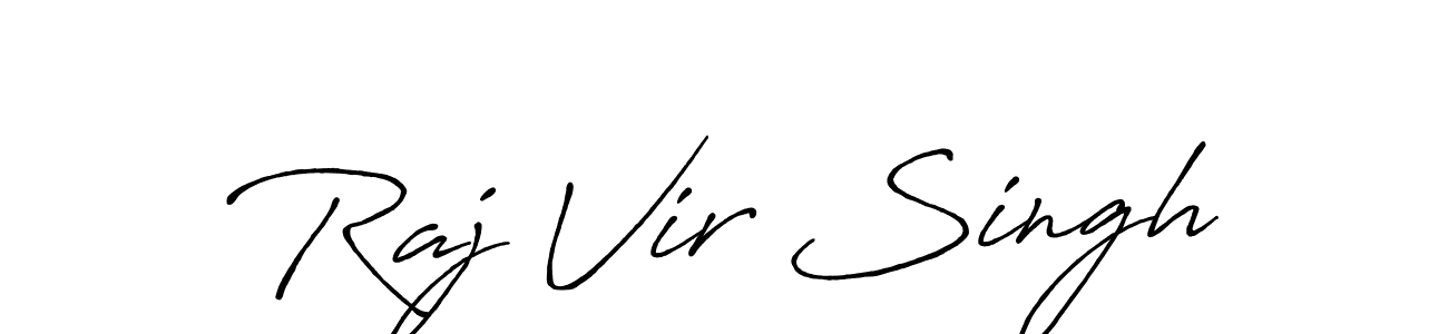 Also we have Raj Vir Singh name is the best signature style. Create professional handwritten signature collection using Antro_Vectra_Bolder autograph style. Raj Vir Singh signature style 7 images and pictures png