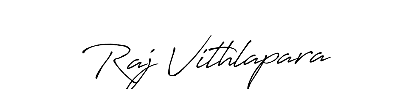 The best way (Antro_Vectra_Bolder) to make a short signature is to pick only two or three words in your name. The name Raj Vithlapara include a total of six letters. For converting this name. Raj Vithlapara signature style 7 images and pictures png