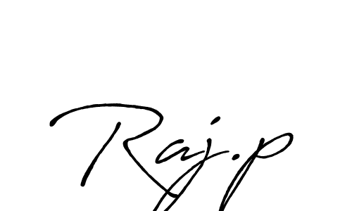 Use a signature maker to create a handwritten signature online. With this signature software, you can design (Antro_Vectra_Bolder) your own signature for name Raj.p. Raj.p signature style 7 images and pictures png