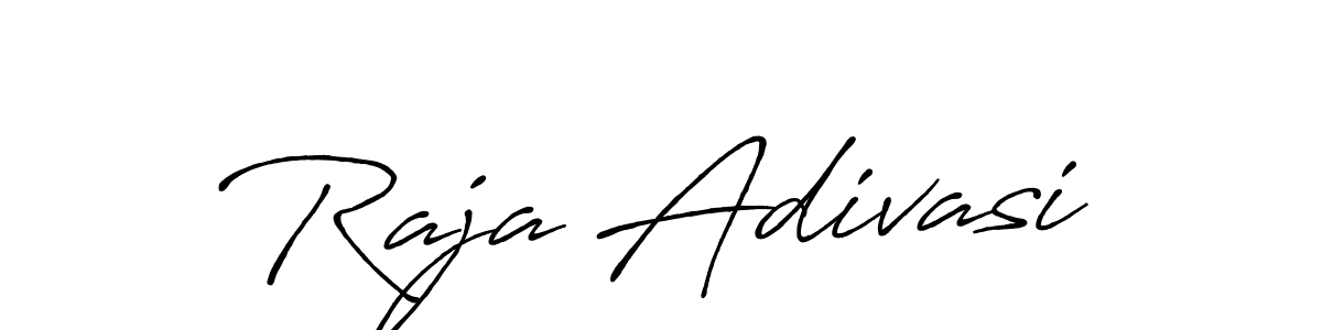 Similarly Antro_Vectra_Bolder is the best handwritten signature design. Signature creator online .You can use it as an online autograph creator for name Raja Adivasi. Raja Adivasi signature style 7 images and pictures png