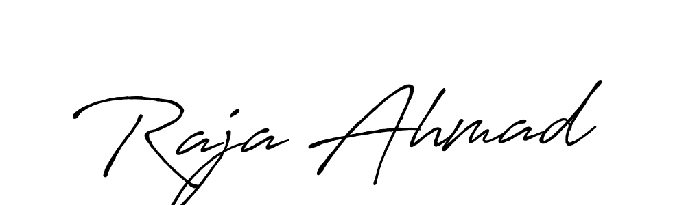 You should practise on your own different ways (Antro_Vectra_Bolder) to write your name (Raja Ahmad) in signature. don't let someone else do it for you. Raja Ahmad signature style 7 images and pictures png