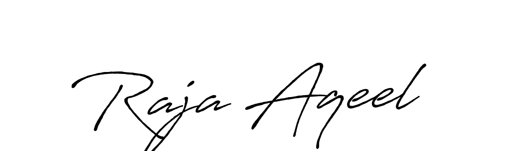Use a signature maker to create a handwritten signature online. With this signature software, you can design (Antro_Vectra_Bolder) your own signature for name Raja Aqeel. Raja Aqeel signature style 7 images and pictures png