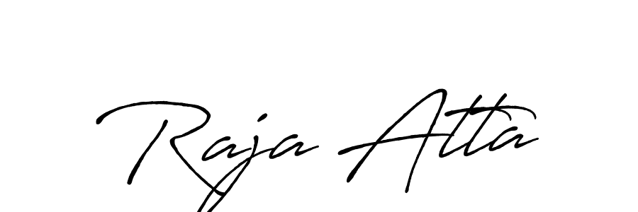 Create a beautiful signature design for name Raja Atta. With this signature (Antro_Vectra_Bolder) fonts, you can make a handwritten signature for free. Raja Atta signature style 7 images and pictures png