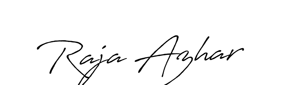 Use a signature maker to create a handwritten signature online. With this signature software, you can design (Antro_Vectra_Bolder) your own signature for name Raja Azhar. Raja Azhar signature style 7 images and pictures png