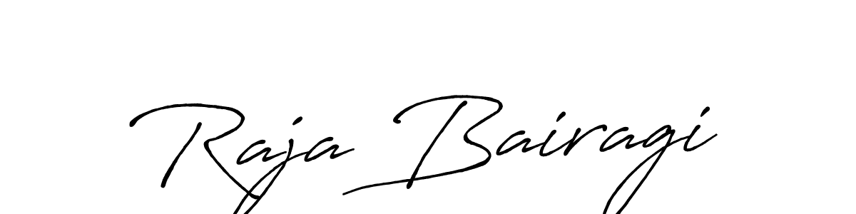 Use a signature maker to create a handwritten signature online. With this signature software, you can design (Antro_Vectra_Bolder) your own signature for name Raja Bairagi. Raja Bairagi signature style 7 images and pictures png