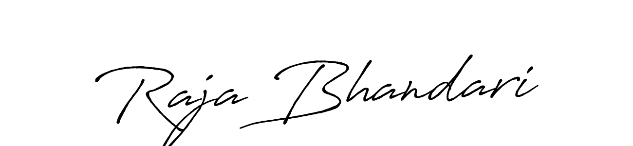 How to make Raja Bhandari name signature. Use Antro_Vectra_Bolder style for creating short signs online. This is the latest handwritten sign. Raja Bhandari signature style 7 images and pictures png
