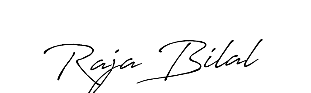 Use a signature maker to create a handwritten signature online. With this signature software, you can design (Antro_Vectra_Bolder) your own signature for name Raja Bilal. Raja Bilal signature style 7 images and pictures png