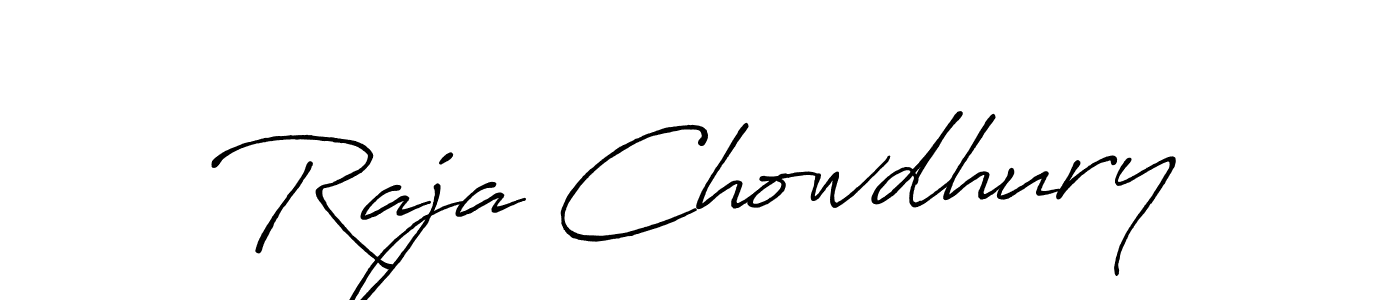 Make a beautiful signature design for name Raja Chowdhury. With this signature (Antro_Vectra_Bolder) style, you can create a handwritten signature for free. Raja Chowdhury signature style 7 images and pictures png