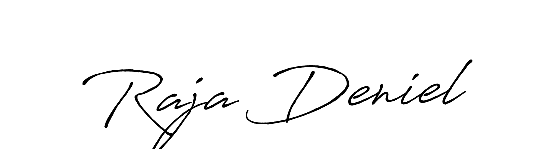 Once you've used our free online signature maker to create your best signature Antro_Vectra_Bolder style, it's time to enjoy all of the benefits that Raja Deniel name signing documents. Raja Deniel signature style 7 images and pictures png