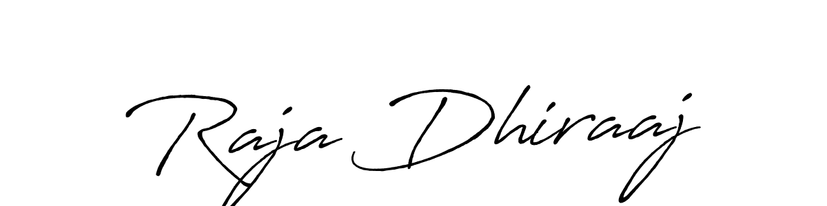 Also we have Raja Dhiraaj name is the best signature style. Create professional handwritten signature collection using Antro_Vectra_Bolder autograph style. Raja Dhiraaj signature style 7 images and pictures png