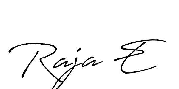 Create a beautiful signature design for name Raja E. With this signature (Antro_Vectra_Bolder) fonts, you can make a handwritten signature for free. Raja E signature style 7 images and pictures png