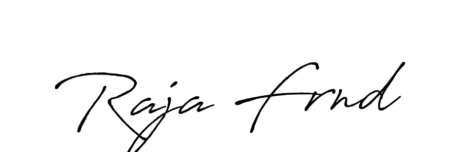 How to make Raja Frnd signature? Antro_Vectra_Bolder is a professional autograph style. Create handwritten signature for Raja Frnd name. Raja Frnd signature style 7 images and pictures png