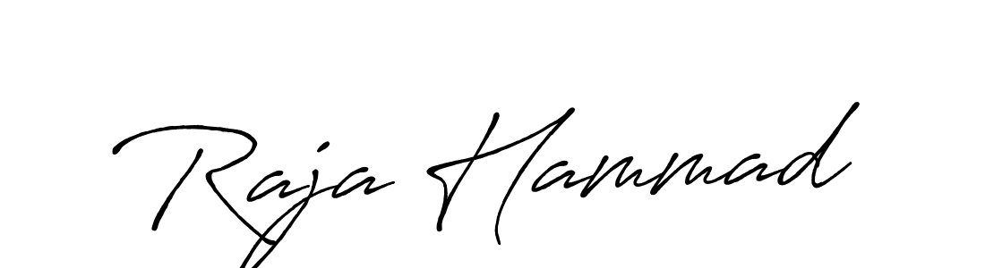 Create a beautiful signature design for name Raja Hammad. With this signature (Antro_Vectra_Bolder) fonts, you can make a handwritten signature for free. Raja Hammad signature style 7 images and pictures png