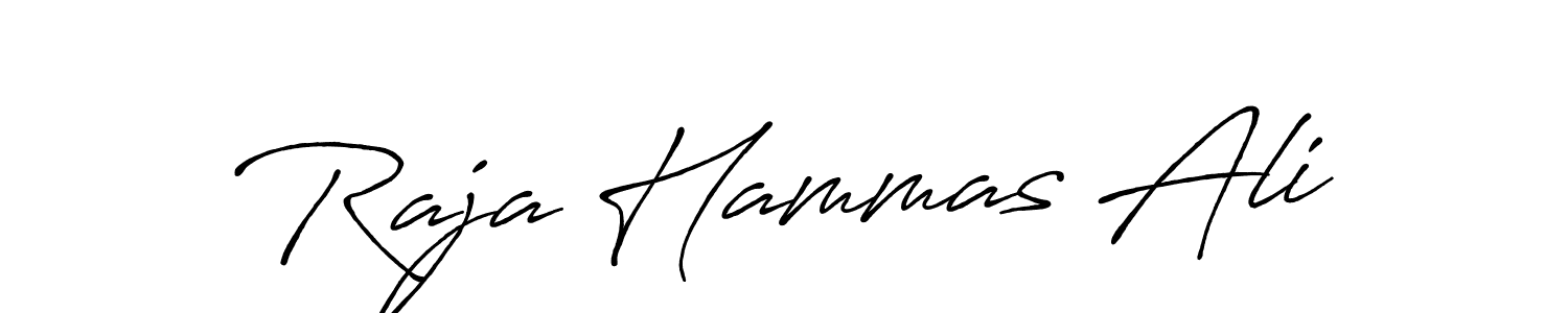 Create a beautiful signature design for name Raja Hammas Ali. With this signature (Antro_Vectra_Bolder) fonts, you can make a handwritten signature for free. Raja Hammas Ali signature style 7 images and pictures png
