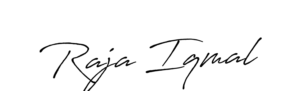 Antro_Vectra_Bolder is a professional signature style that is perfect for those who want to add a touch of class to their signature. It is also a great choice for those who want to make their signature more unique. Get Raja Iqmal name to fancy signature for free. Raja Iqmal signature style 7 images and pictures png