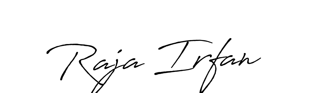 You should practise on your own different ways (Antro_Vectra_Bolder) to write your name (Raja Irfan) in signature. don't let someone else do it for you. Raja Irfan signature style 7 images and pictures png