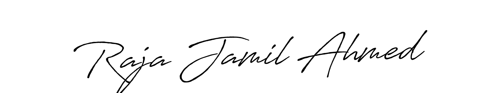 You can use this online signature creator to create a handwritten signature for the name Raja Jamil Ahmed. This is the best online autograph maker. Raja Jamil Ahmed signature style 7 images and pictures png
