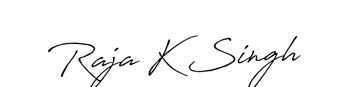 How to make Raja K Singh signature? Antro_Vectra_Bolder is a professional autograph style. Create handwritten signature for Raja K Singh name. Raja K Singh signature style 7 images and pictures png