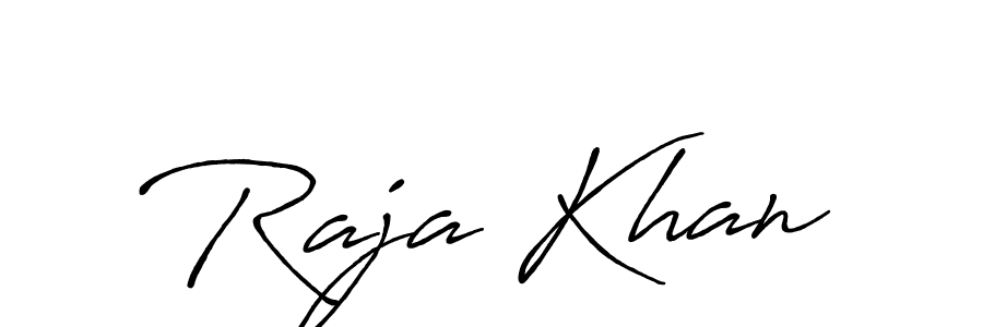 Make a beautiful signature design for name Raja Khan. With this signature (Antro_Vectra_Bolder) style, you can create a handwritten signature for free. Raja Khan signature style 7 images and pictures png