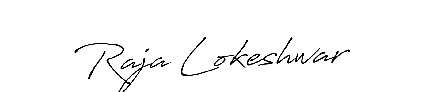 Design your own signature with our free online signature maker. With this signature software, you can create a handwritten (Antro_Vectra_Bolder) signature for name Raja Lokeshwar. Raja Lokeshwar signature style 7 images and pictures png
