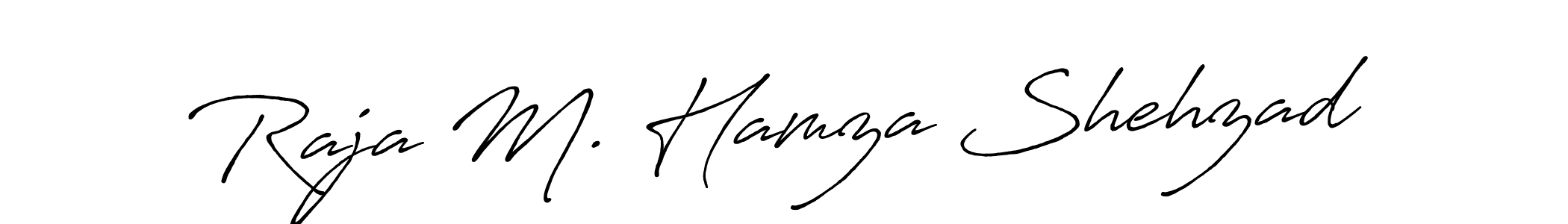 Design your own signature with our free online signature maker. With this signature software, you can create a handwritten (Antro_Vectra_Bolder) signature for name Raja M. Hamza Shehzad. Raja M. Hamza Shehzad signature style 7 images and pictures png