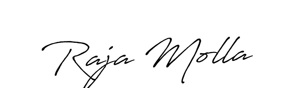 How to make Raja Molla name signature. Use Antro_Vectra_Bolder style for creating short signs online. This is the latest handwritten sign. Raja Molla signature style 7 images and pictures png