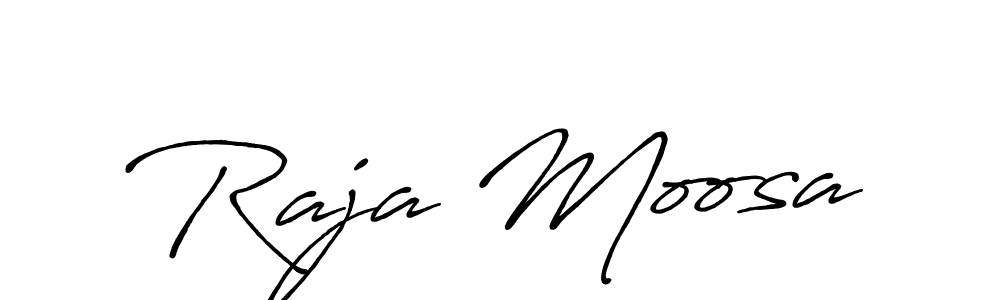 You should practise on your own different ways (Antro_Vectra_Bolder) to write your name (Raja Moosa) in signature. don't let someone else do it for you. Raja Moosa signature style 7 images and pictures png