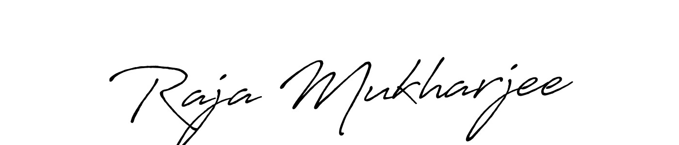 Raja Mukharjee stylish signature style. Best Handwritten Sign (Antro_Vectra_Bolder) for my name. Handwritten Signature Collection Ideas for my name Raja Mukharjee. Raja Mukharjee signature style 7 images and pictures png