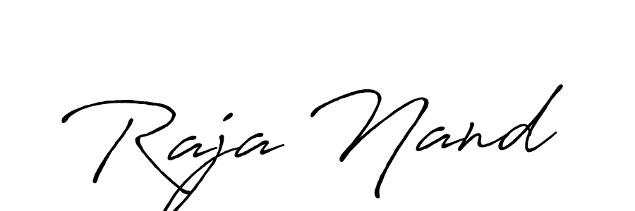 Also You can easily find your signature by using the search form. We will create Raja Nand name handwritten signature images for you free of cost using Antro_Vectra_Bolder sign style. Raja Nand signature style 7 images and pictures png