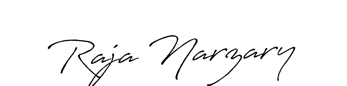 Raja Narzary stylish signature style. Best Handwritten Sign (Antro_Vectra_Bolder) for my name. Handwritten Signature Collection Ideas for my name Raja Narzary. Raja Narzary signature style 7 images and pictures png