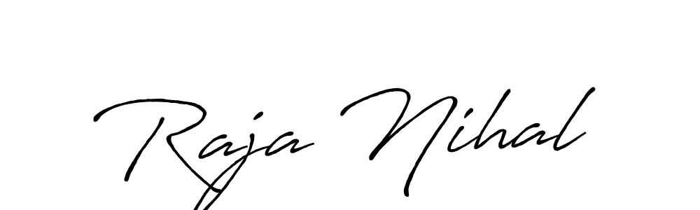 Raja Nihal stylish signature style. Best Handwritten Sign (Antro_Vectra_Bolder) for my name. Handwritten Signature Collection Ideas for my name Raja Nihal. Raja Nihal signature style 7 images and pictures png