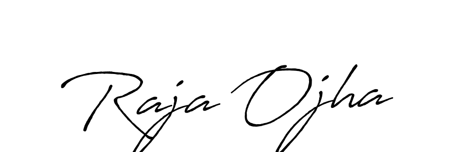Create a beautiful signature design for name Raja Ojha. With this signature (Antro_Vectra_Bolder) fonts, you can make a handwritten signature for free. Raja Ojha signature style 7 images and pictures png