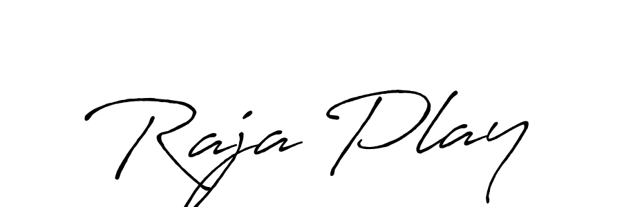 How to make Raja Play name signature. Use Antro_Vectra_Bolder style for creating short signs online. This is the latest handwritten sign. Raja Play signature style 7 images and pictures png