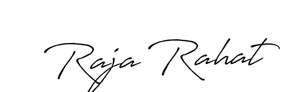 How to make Raja Rahat name signature. Use Antro_Vectra_Bolder style for creating short signs online. This is the latest handwritten sign. Raja Rahat signature style 7 images and pictures png