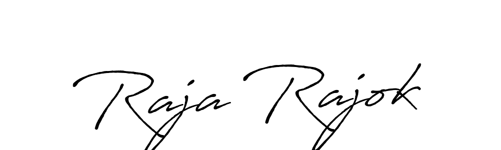 Make a beautiful signature design for name Raja Rajok. With this signature (Antro_Vectra_Bolder) style, you can create a handwritten signature for free. Raja Rajok signature style 7 images and pictures png