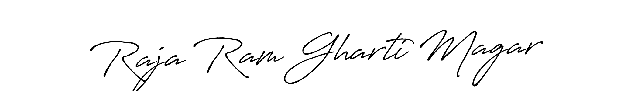 Antro_Vectra_Bolder is a professional signature style that is perfect for those who want to add a touch of class to their signature. It is also a great choice for those who want to make their signature more unique. Get Raja Ram Gharti Magar name to fancy signature for free. Raja Ram Gharti Magar signature style 7 images and pictures png