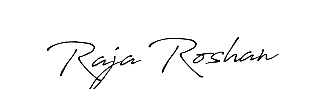 Create a beautiful signature design for name Raja Roshan. With this signature (Antro_Vectra_Bolder) fonts, you can make a handwritten signature for free. Raja Roshan signature style 7 images and pictures png