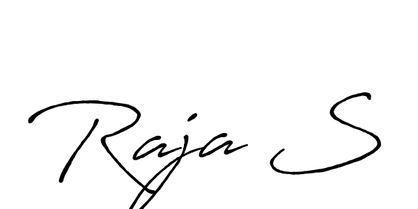 Raja S stylish signature style. Best Handwritten Sign (Antro_Vectra_Bolder) for my name. Handwritten Signature Collection Ideas for my name Raja S. Raja S signature style 7 images and pictures png