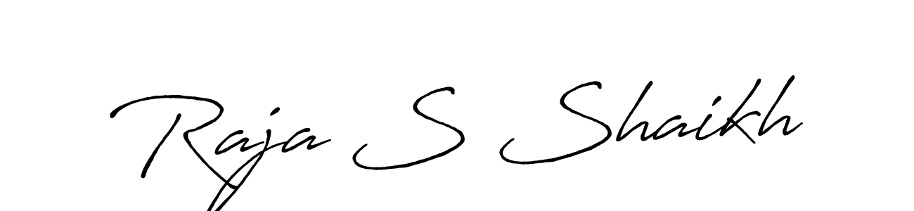 Design your own signature with our free online signature maker. With this signature software, you can create a handwritten (Antro_Vectra_Bolder) signature for name Raja S Shaikh. Raja S Shaikh signature style 7 images and pictures png