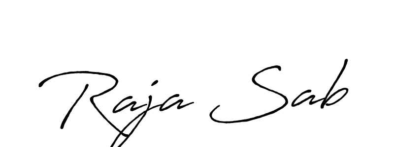 Design your own signature with our free online signature maker. With this signature software, you can create a handwritten (Antro_Vectra_Bolder) signature for name Raja Sab. Raja Sab signature style 7 images and pictures png