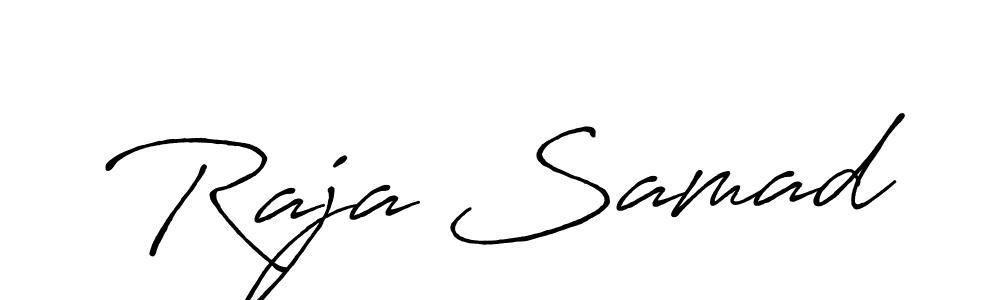 Use a signature maker to create a handwritten signature online. With this signature software, you can design (Antro_Vectra_Bolder) your own signature for name Raja Samad. Raja Samad signature style 7 images and pictures png