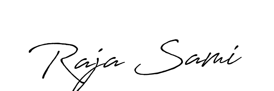 Also You can easily find your signature by using the search form. We will create Raja Sami name handwritten signature images for you free of cost using Antro_Vectra_Bolder sign style. Raja Sami signature style 7 images and pictures png