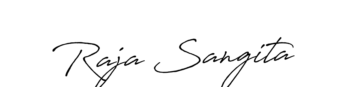 Similarly Antro_Vectra_Bolder is the best handwritten signature design. Signature creator online .You can use it as an online autograph creator for name Raja Sangita. Raja Sangita signature style 7 images and pictures png