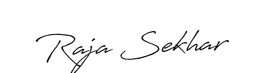 Make a beautiful signature design for name Raja Sekhar. With this signature (Antro_Vectra_Bolder) style, you can create a handwritten signature for free. Raja Sekhar signature style 7 images and pictures png