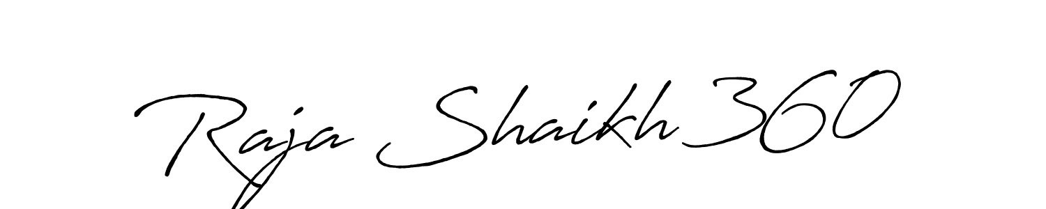 How to make Raja Shaikh 360 signature? Antro_Vectra_Bolder is a professional autograph style. Create handwritten signature for Raja Shaikh 360 name. Raja Shaikh 360 signature style 7 images and pictures png