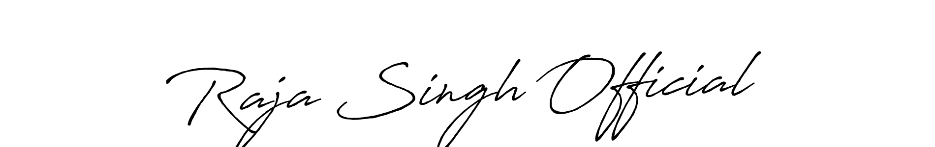 How to make Raja Singh Official signature? Antro_Vectra_Bolder is a professional autograph style. Create handwritten signature for Raja Singh Official name. Raja Singh Official signature style 7 images and pictures png