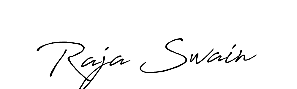 Use a signature maker to create a handwritten signature online. With this signature software, you can design (Antro_Vectra_Bolder) your own signature for name Raja Swain. Raja Swain signature style 7 images and pictures png