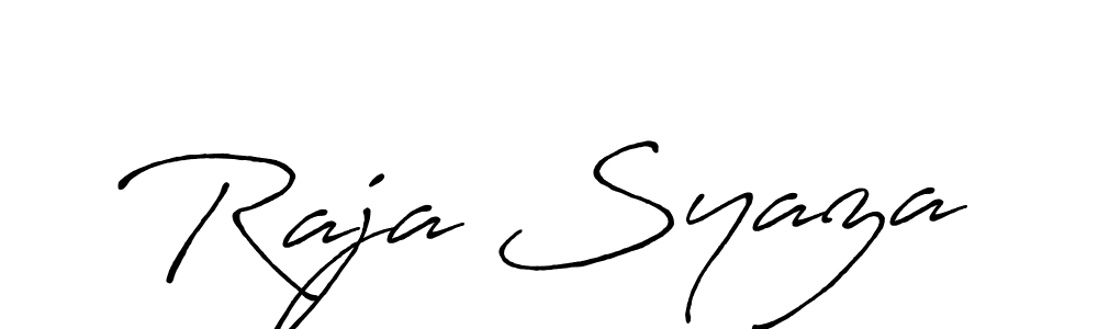 Also we have Raja Syaza name is the best signature style. Create professional handwritten signature collection using Antro_Vectra_Bolder autograph style. Raja Syaza signature style 7 images and pictures png
