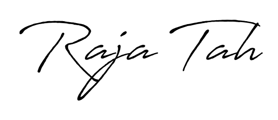 Master the art of signing with Raja Tah written in fluent Antro_Vectra_Bolder script. A great template to practice and refine your handwriting. Raja Tah signature style 7 images and pictures png